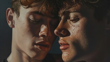 Illustration that reflects the conflict of sexual identity in adolescents through contemporary art