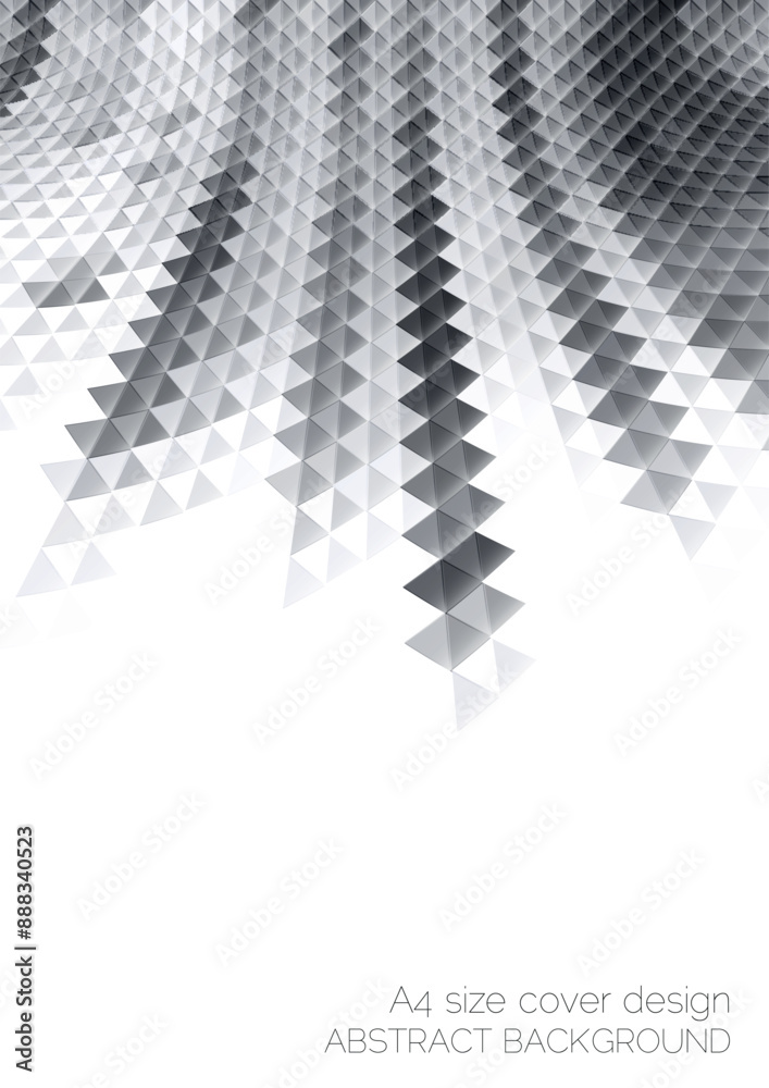Aufkleber Abstract soft gradient art and triangle shapes perspective background.