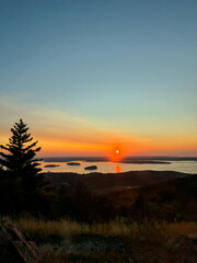 sunset in the mountains