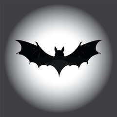 Bat silhouette design vector file.