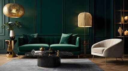 modern living room with sofa