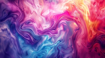 Vivid liquid drops creating a captivating, dynamic backdrop. Vibrant, intertwined liquid patterns on a light, pastel background.  