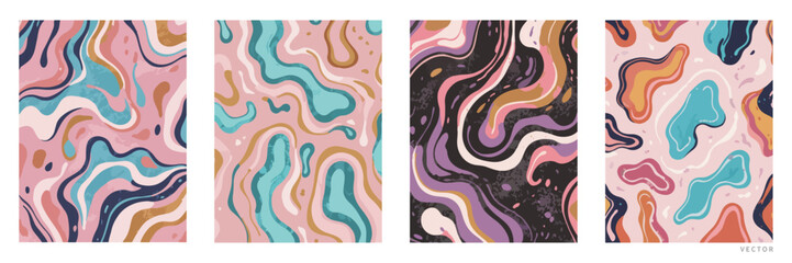 Fototapeta premium iridescent liquid marble pattern