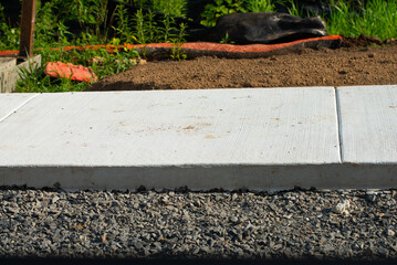 new concrete footpath sidewalk