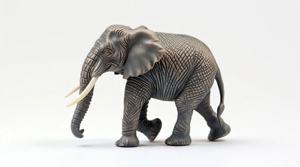 Fototapeta premium elephant figurine isolated on white background