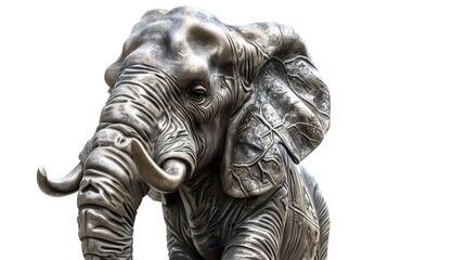 elephant statue isolated on white background