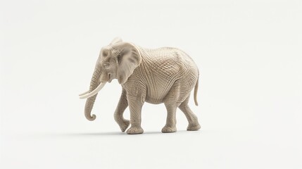 Fototapeta premium elephant Miniature animal on white background