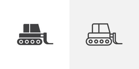 snowcat black vector icon set