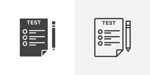 Test black vector icon set