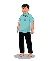 Indian village men cartoon character design