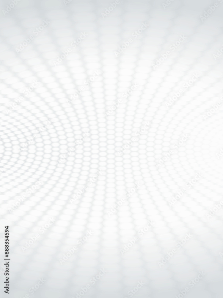 Poster Abstract black and white color tone, soft gradient art and hexagonal shapes perspective background.
