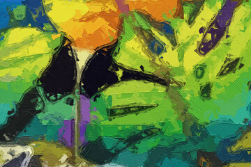 Oil paintings and various flowers such as cranes, roses, peonies, mandarin ducks, and plum blossoms are beautiful