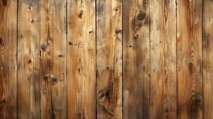 Naklejka premium Rustic wooden planks background with various textures and natural knots, perfect for design, textural, or decorative use.