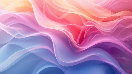 Fototapeta premium Abstract wavy pattern of colorful gradients with soft light and flowing textures, creating a sense of movement and serenity, background.