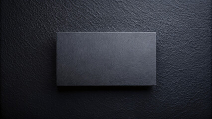 mockup of blank business office company card at black textured background