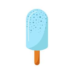 Ice cream on a stick. Vector illustration isolated on white background