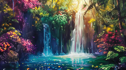 waterfall in the park