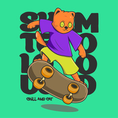 cool skater cat © Wild