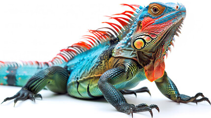 iguana on a white background