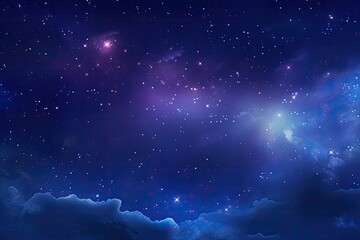 Starry, nebulous cosmic expanse, celestial background with floating constellations and nebulae