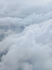 nuvole bianche dall'aereo