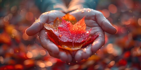 World Gratitude Day open hands with gratitude symbols, September 21st