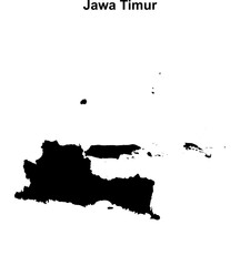 Jawa Timur outline map