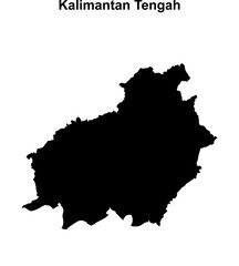 Kalimantan Tengah outline map