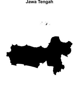 Jawa Tengah outline map