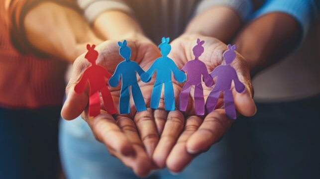 The colorful paper chain