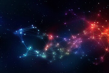 Obraz premium Abstract Connectivity in Data Flow Description