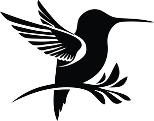 Obraz premium Adobe Illustrator Artwork Hummingbird silhouette