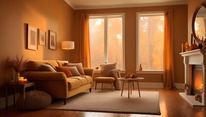 Light Dark Clear Plain Warm Vibrant Orange Red Yellow Background Backdrop Texture Paint Color Fruit