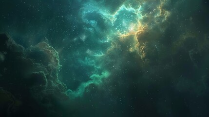 Fototapeta premium A green and yellow cloud in the sky