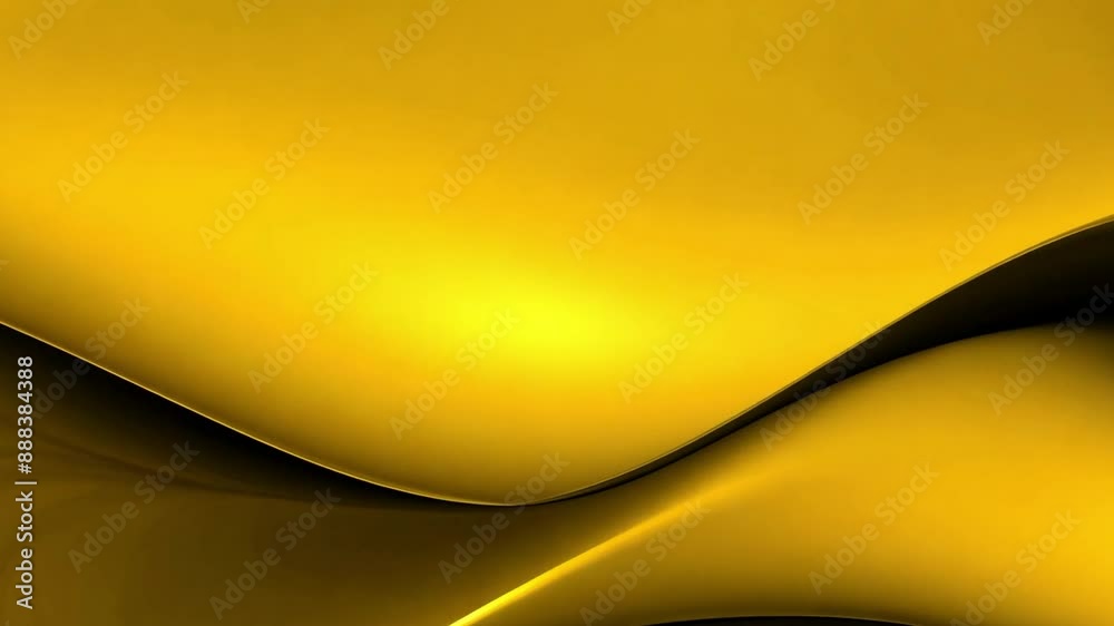 Poster abstract background featuring a bright yellow wave shape against a slightly darker yellow background