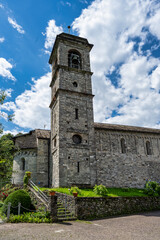 Fototapeta premium A view of the Abbazia di Piona monastery on Lake Como in Italy