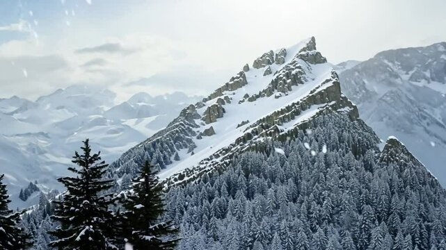 Cloud Mountain Sky Plant Snow Tree Slope Larch Highland Terrain Landscape Evergreen Freezing Forest