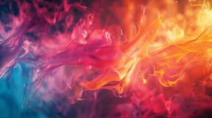 Obraz premium Dynamic streaks of colorful liquids against a clean, white background. Dynamic splashes of colorful liquids against a dark background, highlighting the vibrant hues and motion.