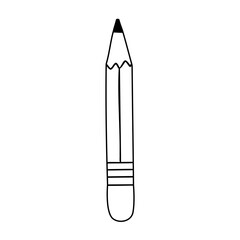 School pencil in line art style.