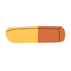 School or office eraser. Vector illustration 