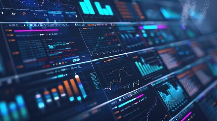 Obraz premium digital financial diary with pages turning automatically, each page updating with new data and analysis