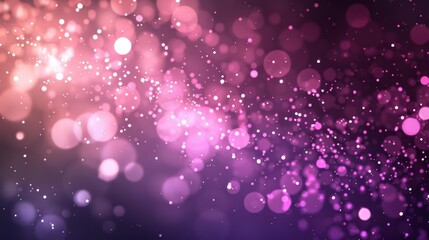 Colorful abstract background with defocused bokeh lights in shades of pink and purple, creating a festive and magical atmosphere.