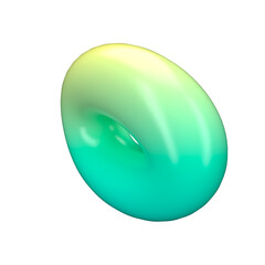 Green gradient circle 3d shape
