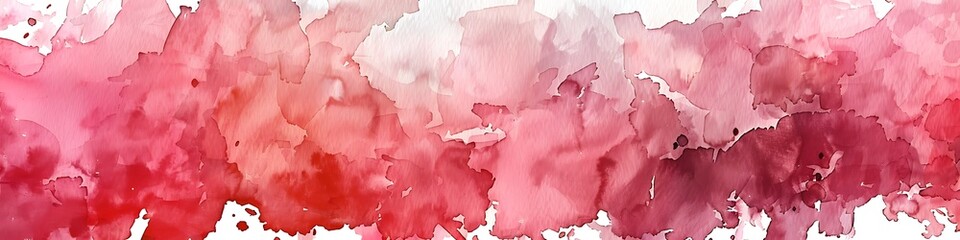 Abstract watercolor with fluid pink and red colors, featuring soft gradients and a wet paper appearance.
