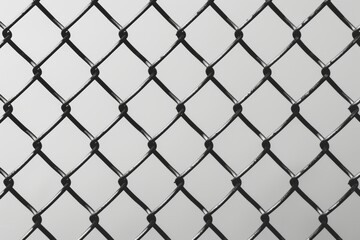 Close-up of a metal chain link fence with a blurred background security concept