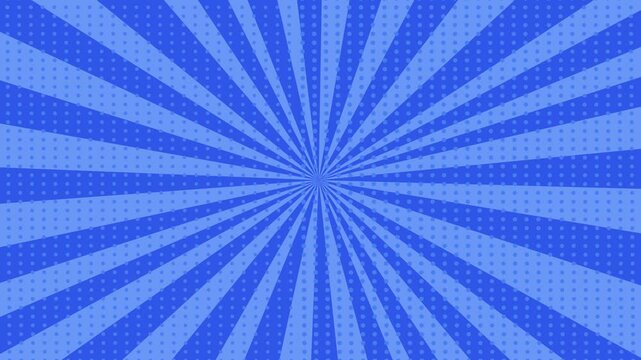 comic style lines animation in blue, light blue