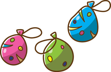 水風船・ヨーヨー　手描き