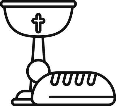 black chalice bread icon clip art preview