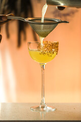 Yellow cocktail