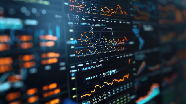 high-resolution, close-up view of a sophisticated financial modeling software displaying complex algorithms